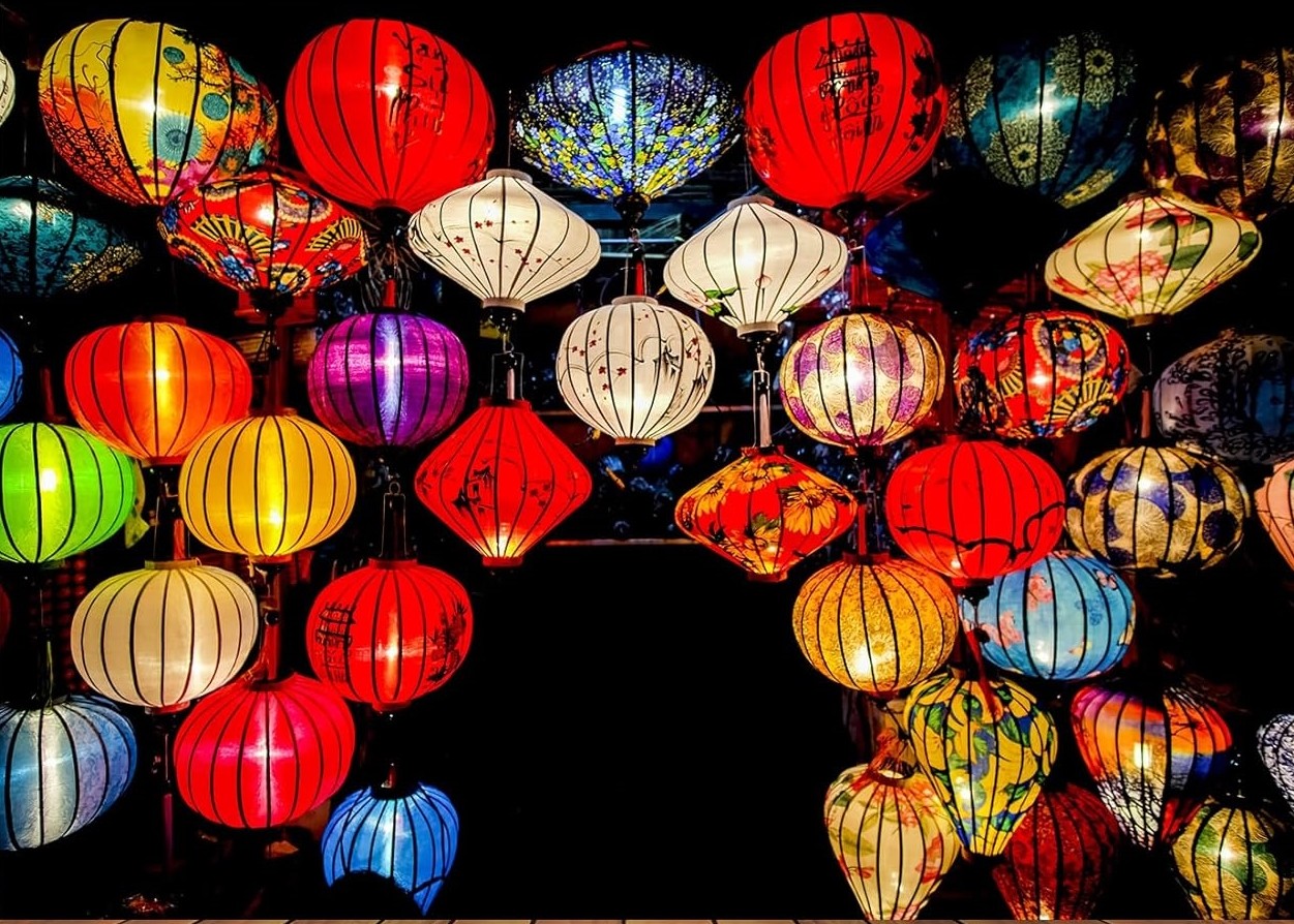 Photography Vietnam - Kolorowe Lampiony Wietnamski Nowy Rok Festiwal