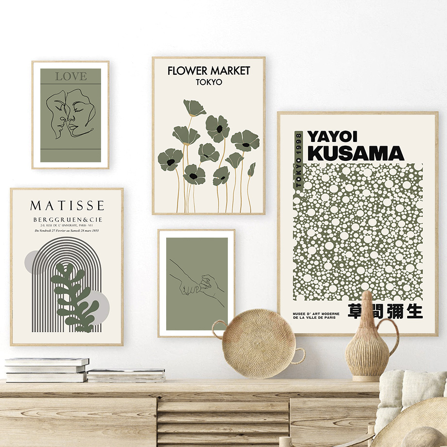 Photography Landscape - Zielony Szałwiowy Yayoi Kusama Matisse Kwiatowy